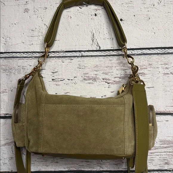Aimee Kestenberg Away We Go Olive Green Suede leather Women's Bag - Picture 8 of 15
